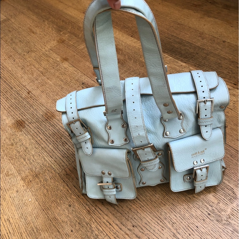 Matt Nat Light Blue Vegan Leather Purse